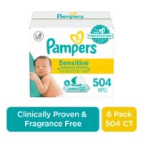 Pampers Sensitive Perfume Free Baby Wipes 504 ct