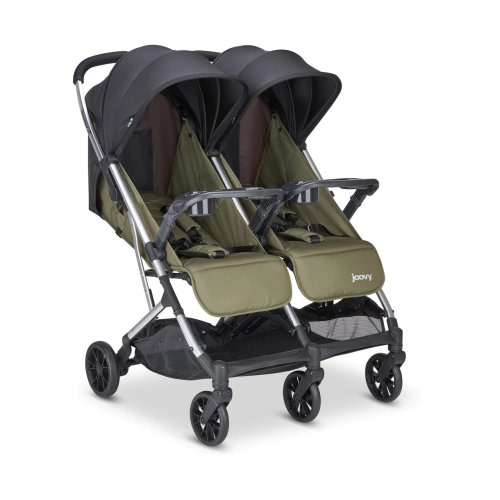 Kooper X2 Lightweight Compact Double Stroller With Trays Olive
