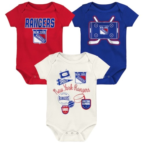 Infant & Newborn New York Rangers Outerstuff Littlest Player Three-Pack Bodysuit Set