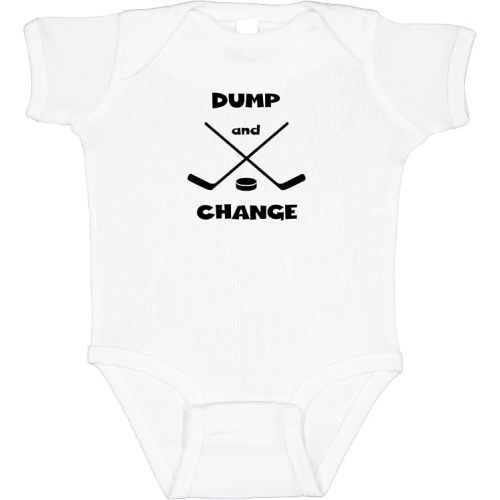 Campus Originals Baby Hockey Bodysuit Creeper Dump and Change/Ice Ice Baby/Daddy Slipped One Past The Goalie