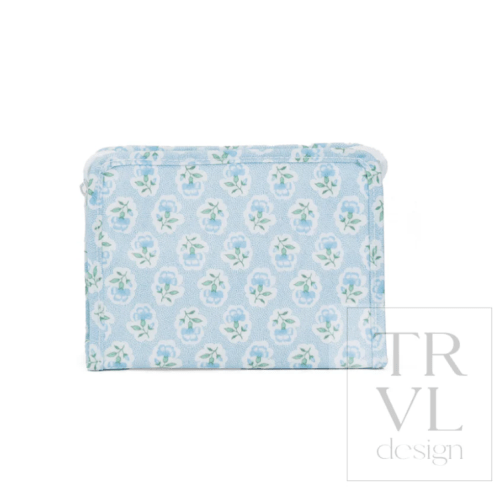TRVL Roadie Medium Zip Pouch - Petite Fleur Blue