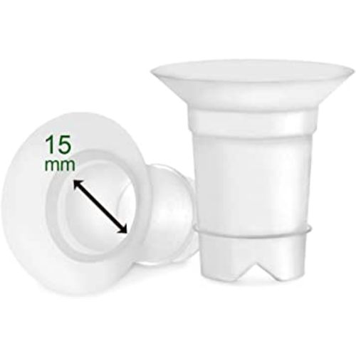 Maymom Flange Inserts 15 mm Compatible with Freemie 25 mm Collection Cup. 2pc/each