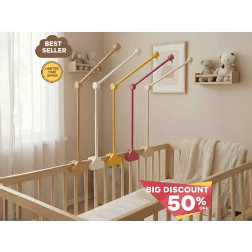 Wooden Baby Mobile Arm, Baby Mobile Arm, Mobile Holder, Wooden Crib Mobile Arm, Crib Mobile Arm, Baby Mobile Holder, Universal Fit