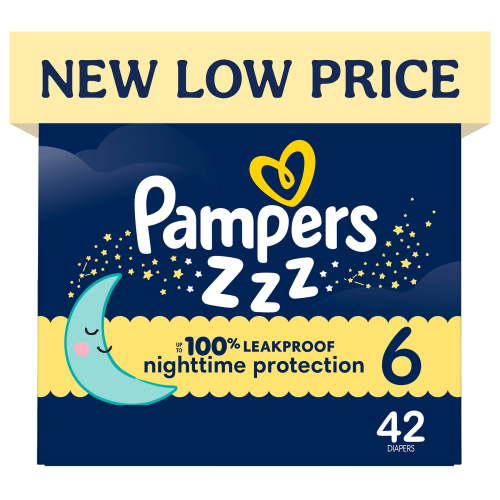 Pampers, Baby Diapers, Overnight Zzz Size 6, 42 ct