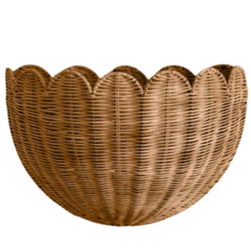 Lola scalloped wall storage basket, Handmade & Natural by BEBE BASK® – BEBE BASK