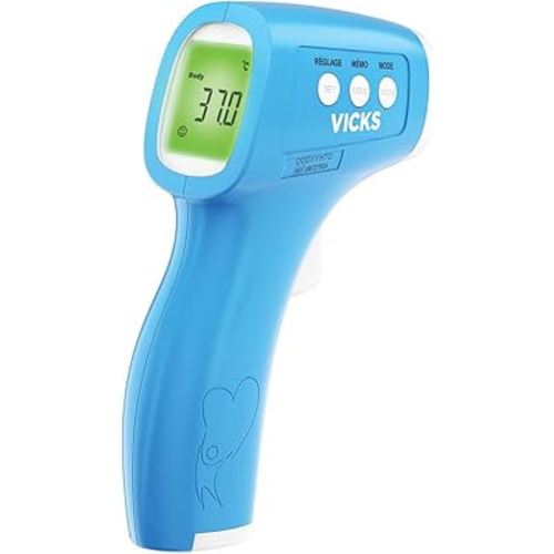Vicks 3-in-1 Non Contact Infrared Body Thermometer with Fever InSight Colour Coded Display