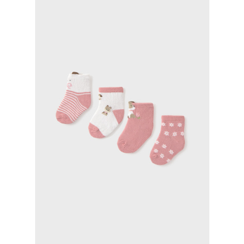 Newborn Girl 4-Pack Socks