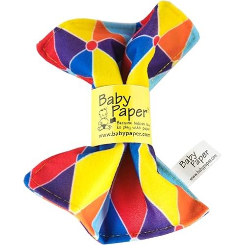 Original Baby Paper - Crinkle Teether and Sensory Toy for Babies and Infants | Triangle Print | Non-Toxic, Washable | Great for Baby Showers