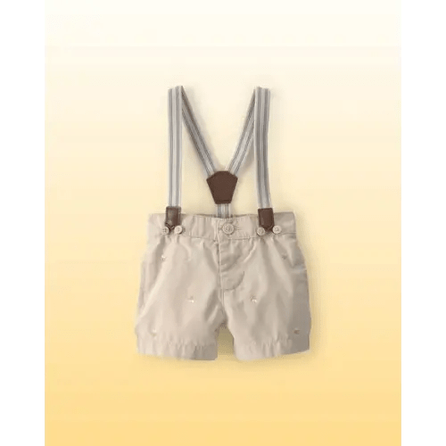Baby Boy Disney© Winnie the Pooh Honey Bee Suspender Shorts - Khaki - OshKosh B'gosh | Carter's