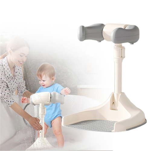 YOUMAI Stand Standing Support | Shower Standing Support With Non Slip Base Foldable Portable Device Wash Seat For Children Girls(Gray,1pc)