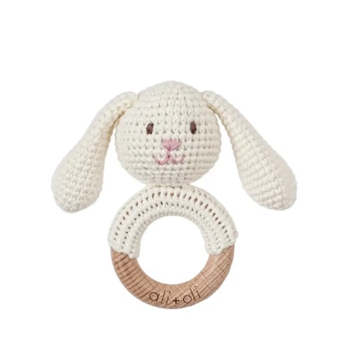 Rabbit Crochet Rattle Teether