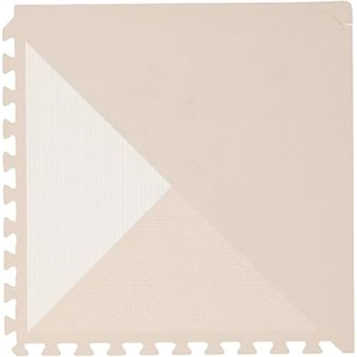 Toddlekind Playmat - Premium Foam Playmat, 4 x 6 feet, 6 Tile Extra Thick Foam Floor Puzzle Mat for Babies/Toddlers Stylish, Non-Toxic, Odorless. Perfect for Tummy Time, Crawling, and Play. Ideal for Nursery and Playroom. 0m+ (Golden Beige)