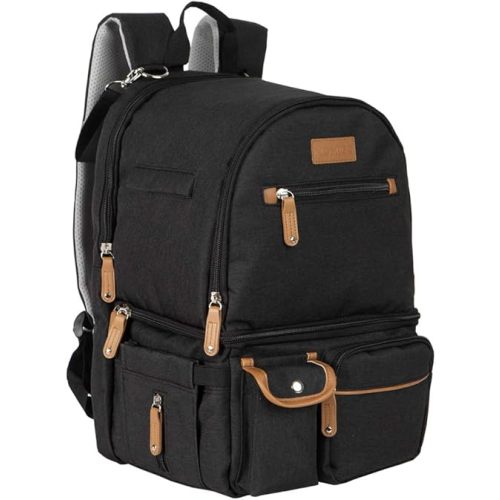 MOMIGO Breast Pump Backpack - Mother Outdoor Working Backpack with 13 Inch Laptop Compartment Fit Most Breast Pumps (Black)