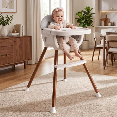 Trinx 4-in-1 Baby High Chair, Adjustable Easy to Clean High Chair for Toddlers 1-3 | Wayfair