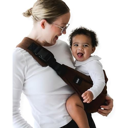 Boba Buddy Toddler Carrier Sling - Corduroy Cotton Baby Sling Carrier Toddler, Ergonomic with Adjustable Straps, Safety Buckle and Roomy Seat, Includes Matching Carry Bag (9–48 Months/18-44 lbs)