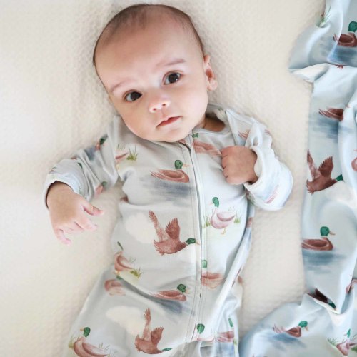 Little Duckling Zipper Footie