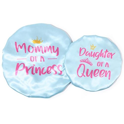 Bonnet Set Baby Mommy Bonnet Sleep Cap Baby Hair Cap for Women Girls Kids Toddler Curly Reversible Adjustable Rainbow Hair Hat Double Layer