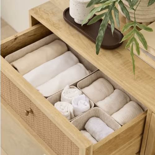 Osaka Natural Felt Storage Baskets Set of 4 | Adairs