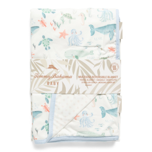 42x42in Whale Friends Stroller Blanket | Baby Gear & Essentials | Marshalls