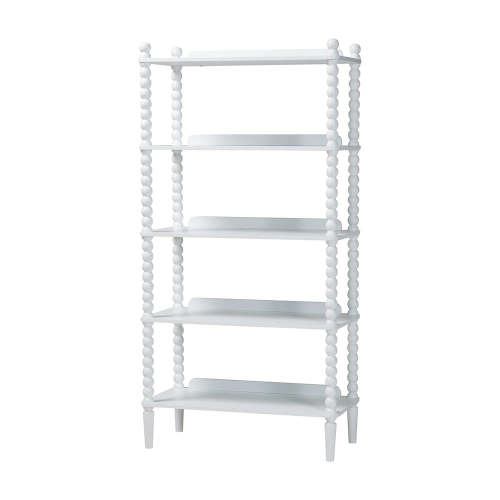 Baxton Studio - Lucera Shelving Unit in White - MG9011-White-Display Shelf