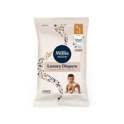 Millie Moon Disposable Diapers Sample Pack - Size 4 - 2ct