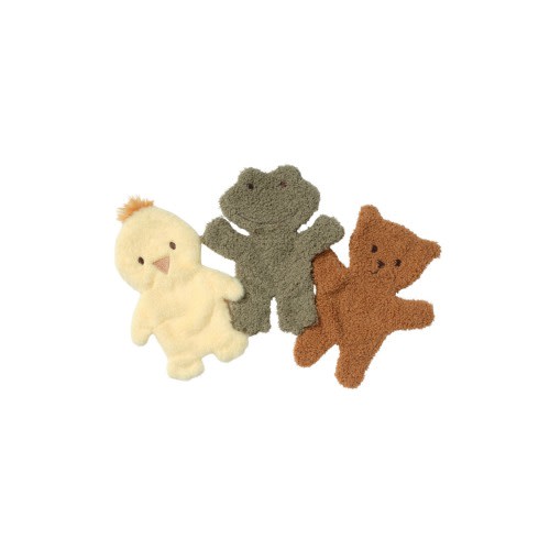Duck, Frog, and Bear Trio Lovey/Security Blanket Baby Gift Set