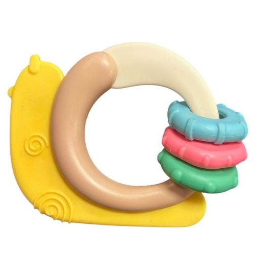 Lulyboo Snail Silicone Baby Rattle & Teether Toy