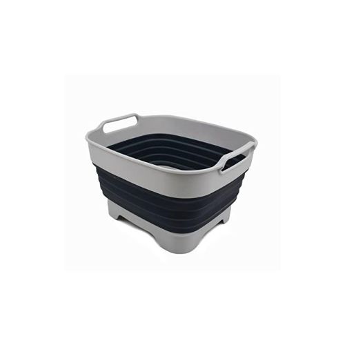 Wash Basin | SAMMART Collapsible Dishpan with Draining Plug 9L