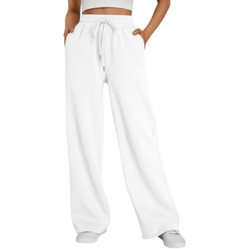 Trendy Queen Womens Wide Leg Fleece Lined Sweatpants Winter Baggy Lounge Travel Pants Fashion Outfits 2025 Joggers Clothes