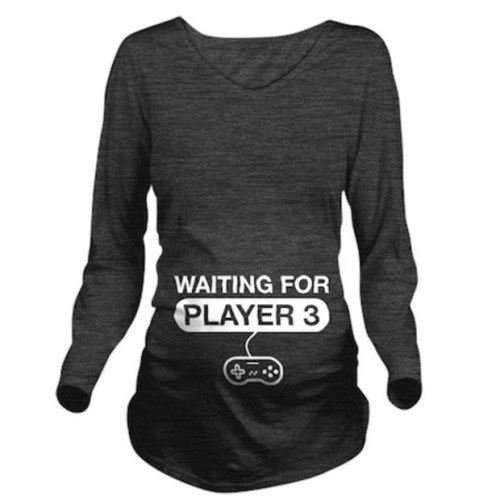 Waiting for Player 3 Long Sleeve Maternity T-Shirt