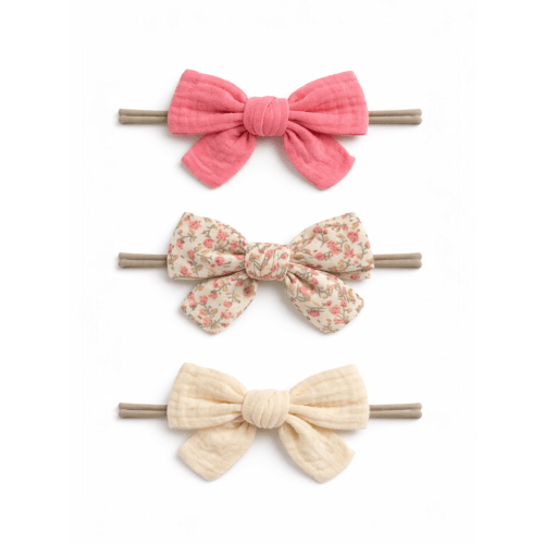 3-Pack Nylon Bows, Aurora – SpearmintLOVE