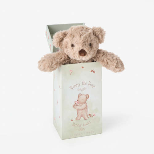 Bear Snuggler Plush Security Blanket W/ Gift Box BROWN / O/S