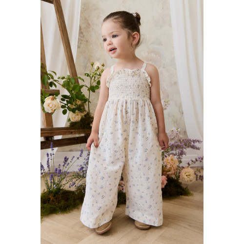 Organic Cotton Arabella Jumpsuit - Juniper Fields Blue – Jamie Kay USA