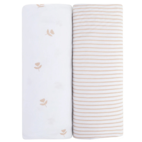 Mauve Tulips & Stripes Bassinet Sheet Set – Ely's & Co.
