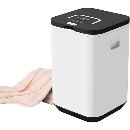 Large Towel Warmer Bucket with Rapid Heating & Timer, Fits 2 x 40"x70" Towels, One-Touch Control, LCD Display, Child Lock, Aromatherapy Box – Fireproof, ETL & FCC Certified for Bathroom, Spa, Home Use