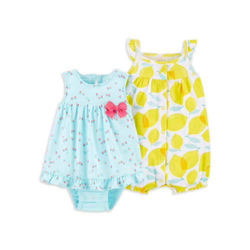 Carter's Child of Mine Baby Girl Dress & Romper, 2pk