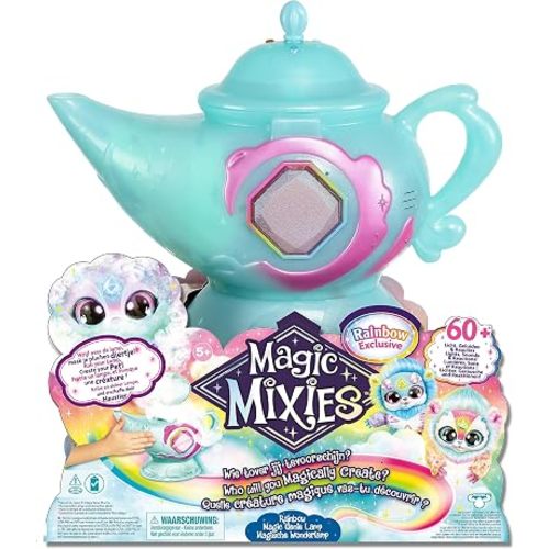 Magic Mixies Magic Genie Lamp with Interactive 8 inch Rainbow Magic Plush, Ages 5+