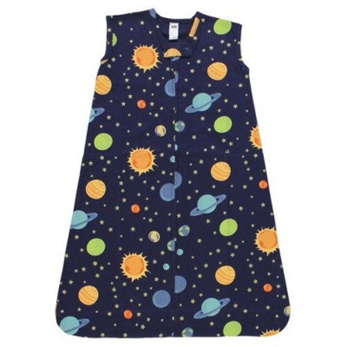 Hudson Baby Infant Cotton Sleeveless Wearable Sleeping Bag, Sack, Blanket, Solar System, 0-6M
