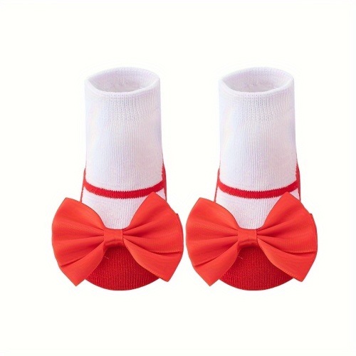 Children's Bow Socks, Kids' Floor Socks, Indoor Toddler Socks, Baby Floor Socks