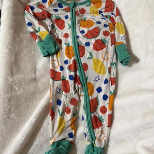 Little sleepies baby onesie with fruit and sun...