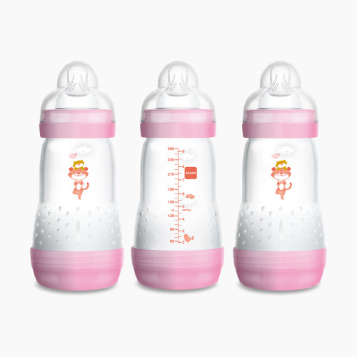 MAM Easy Start Anti-Colic Bottle (3 Pack) - Pink, 9 oz