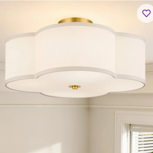Winston Porter 4-Light Fabric Semi Flush Mount Ceiling Light Fixture & Reviews | Wayfair