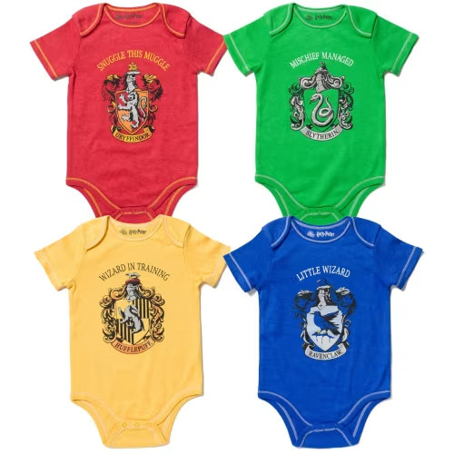Harry Potter Baby 4 Pack Bodysuits Newborn to Infant