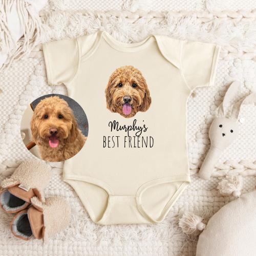 “Kash’s Best Friend” Pet Portrait Baby BodySuit