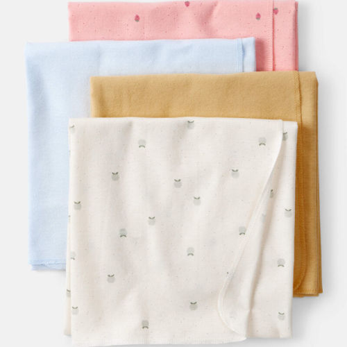 Multi Baby 4-Pack Fruit Print Receiving Blankets | Carter’s Oshkosh Canada
