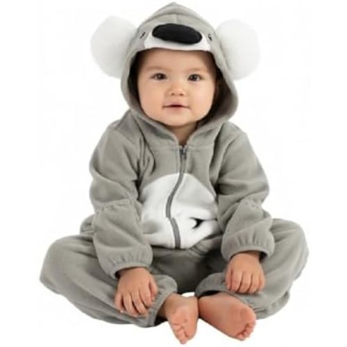 Cuddle Club Fleece Baby Bunting Bodysuit with Hood, Convertible Mittens & Booties, Car Seat Friendly, Soft & Warm, Easy Zip