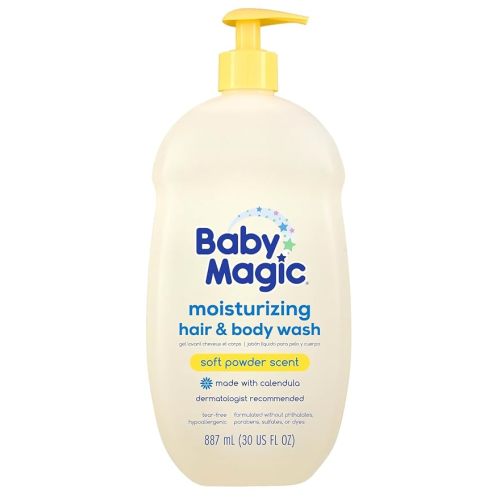 Baby Magic Moisturizing Hair & Body Wash, Soft Powder Scent, 30 Fl Oz