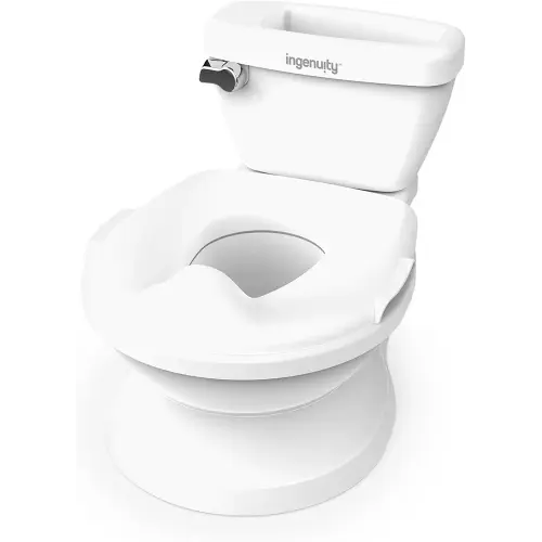 Summer Infant by Ingenuity My Size Potty Pro in White, Toddler Potty Training Toilet, Lifelike Flushing Sound, for Ages 18 Months+, Up to 50 Pounds