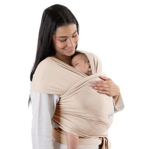 Comfy Cubs Baby Wrap Carrier - Soft & Secure Fit Cotton Blend for Newborn to Toddler - Adjustable, One Size Fits All Toddler Sling - Cream