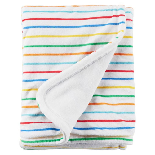 Carter's White Rainbow Letters Plush Blanket